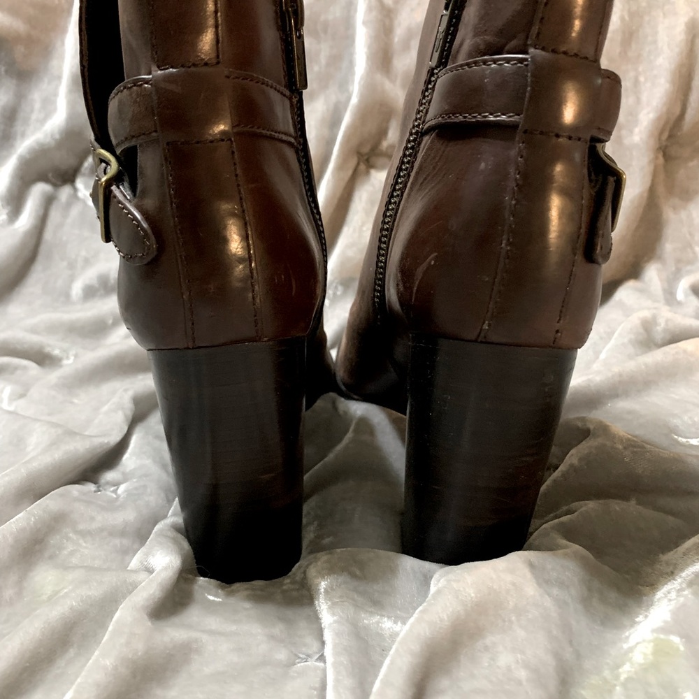 Frye Claude Jodhpur Brown Leather Ankle Booties ~ Style 3476446 ~ Size 7.6 - Picture 13 of 14